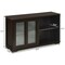 Wood Buffet Sideboard Cabinet with Glass Sliding Doors and 2 Storage Shelves for Kitchen or Dining